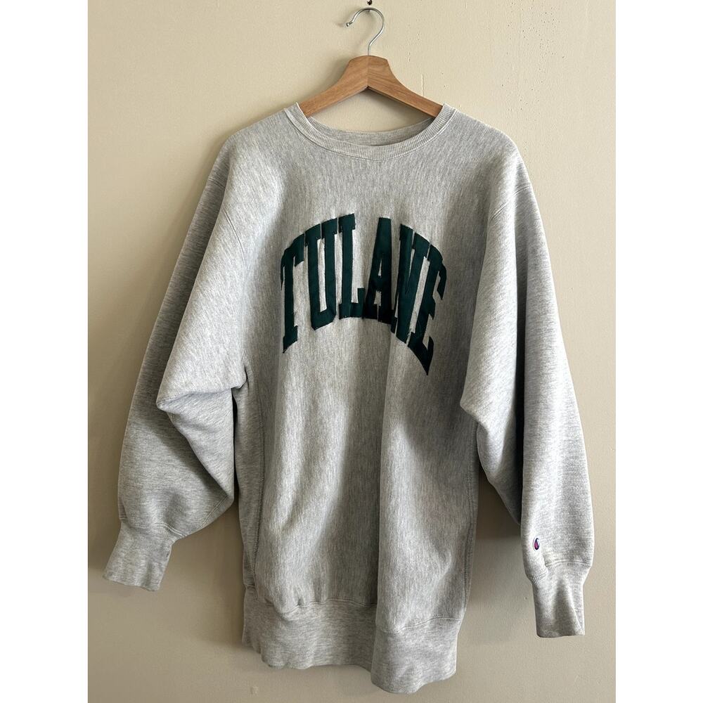 Vintage Tulane University Champion Reverse Weave Crewneck Sweatshirt Men's XXL